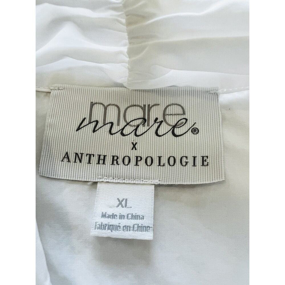Anthropologie White Bow-Tie Puff Sleeve Blouse - Picture 10 of 16